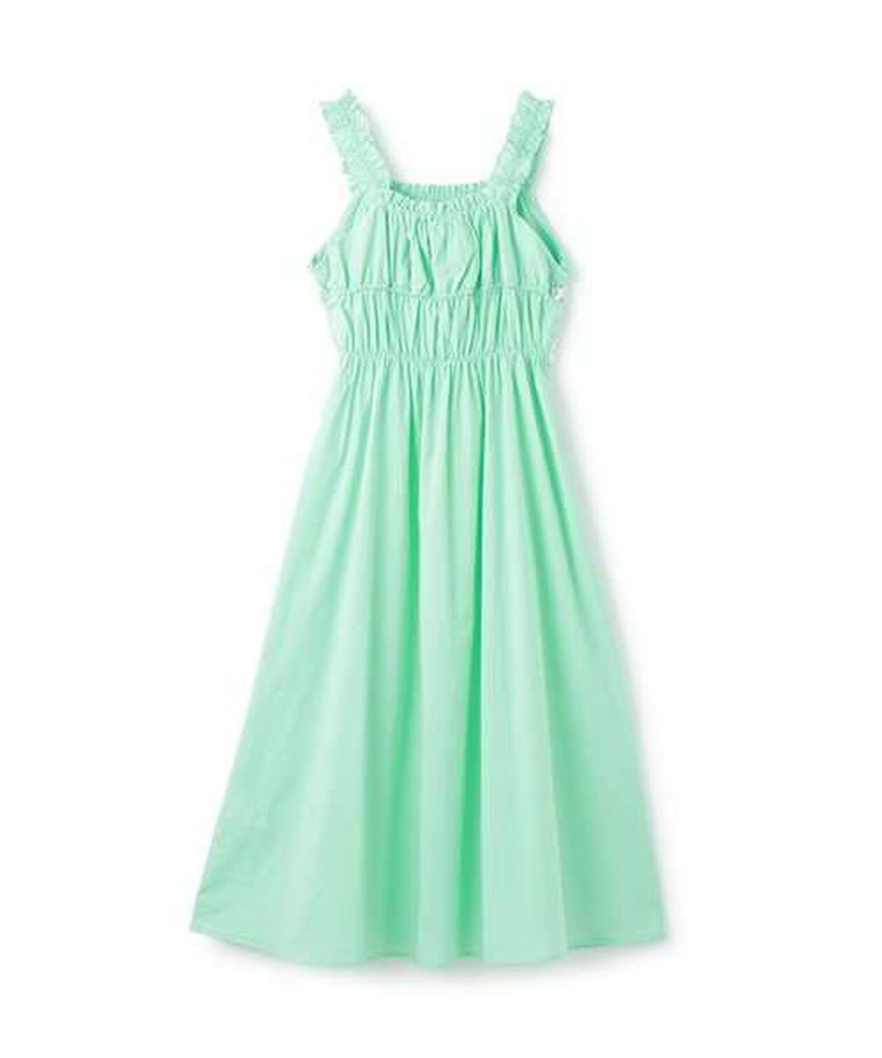 Cotton One-Piece Dress [Korean Fashion],Light green, large image number 1