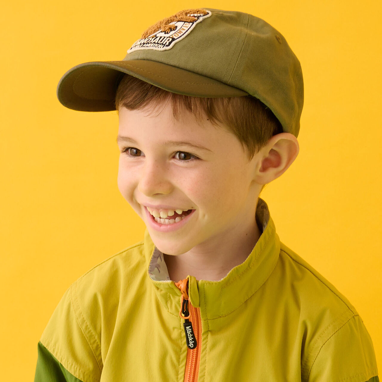 Dinosaur Sagara Embroidery Cap,Khaki, large image number 1