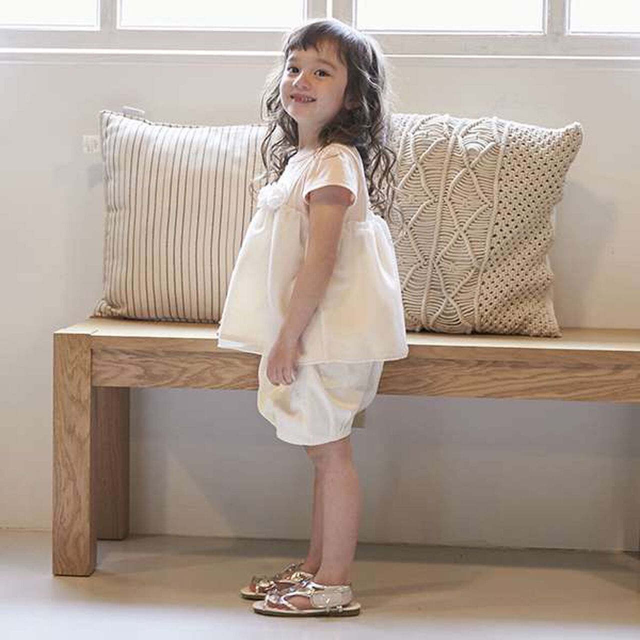 [Link] Tuck Balloon Shorts,Beige, large image number 1