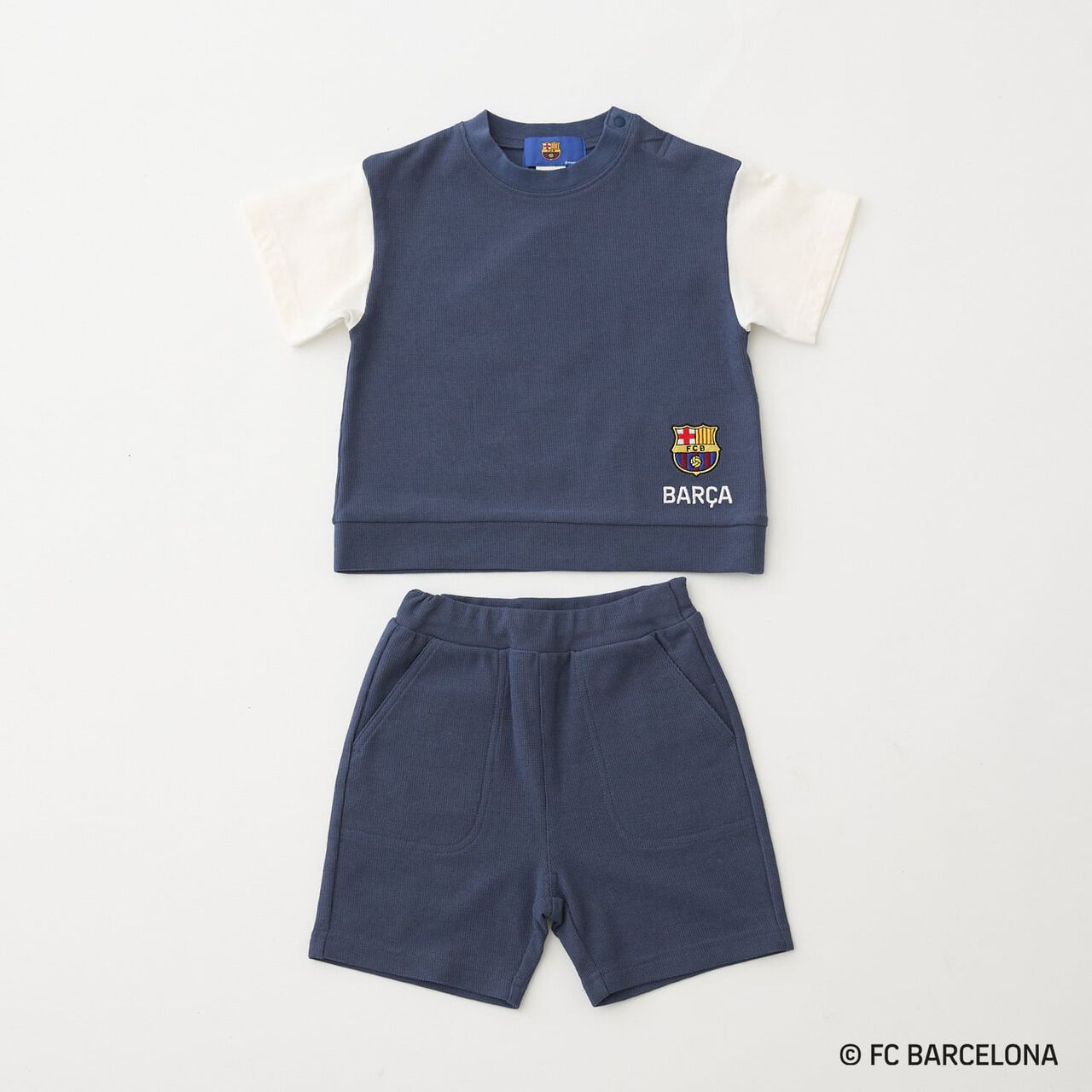 [FC BARCELONA] 剪裁套裝,深棕色, large image number 8