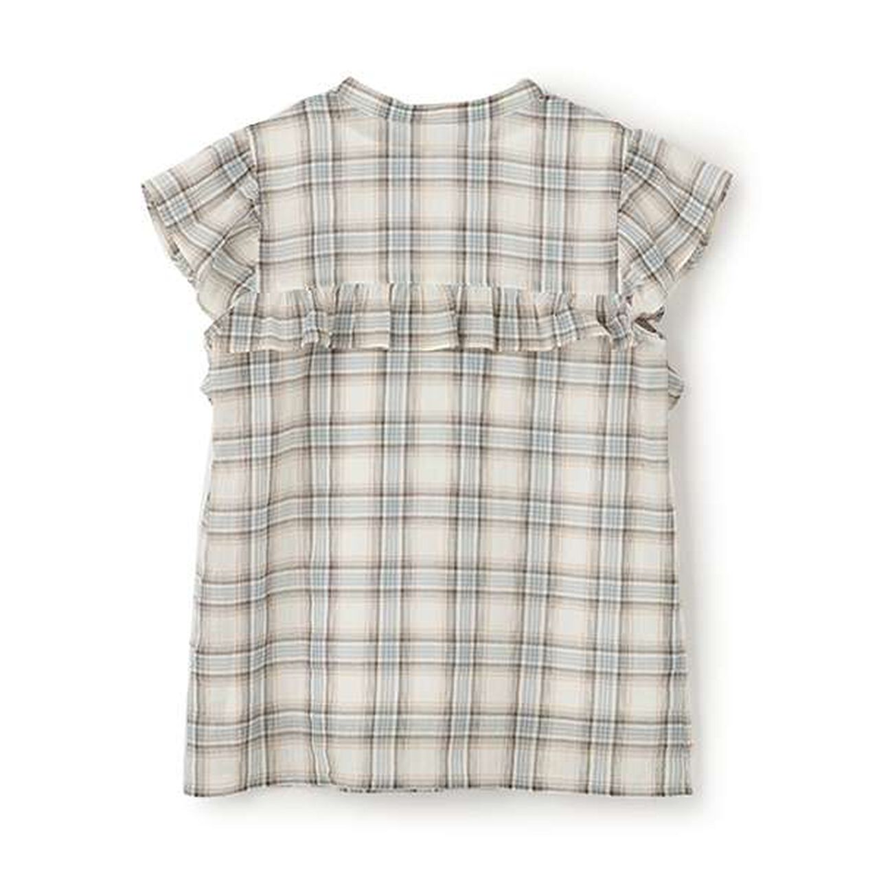 Frill Blouse,White, large image number 1