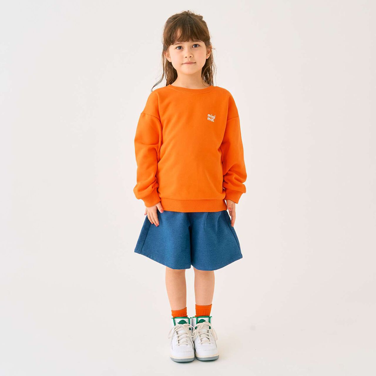 Cut Denim Culottes,Navy, large image number 11