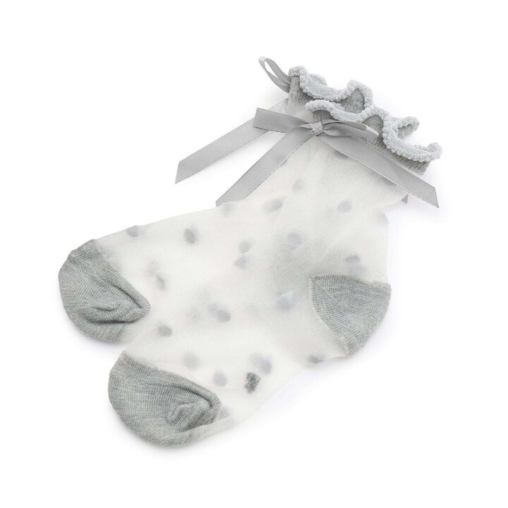 Sheer Crew Socks,Off white, medium image number 2