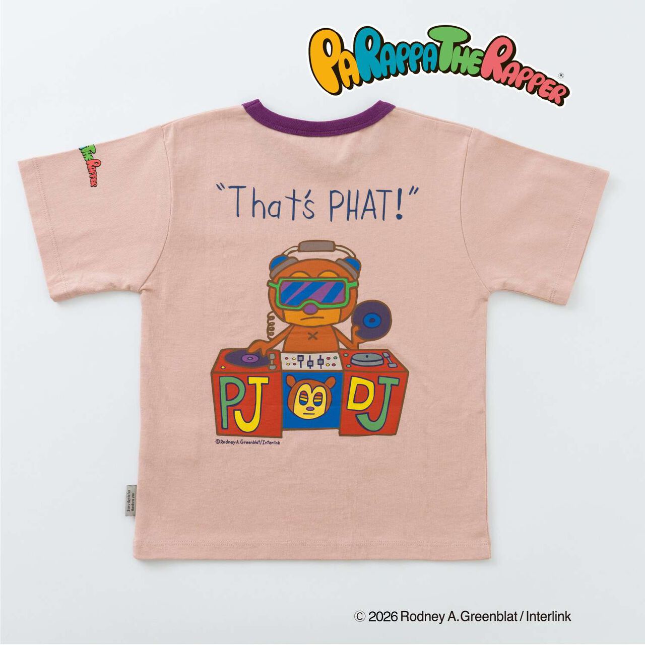 [親子連結款] [PaRappa the Rapper] 撞色羅紋短袖T恤,粉紅色, large image number 17