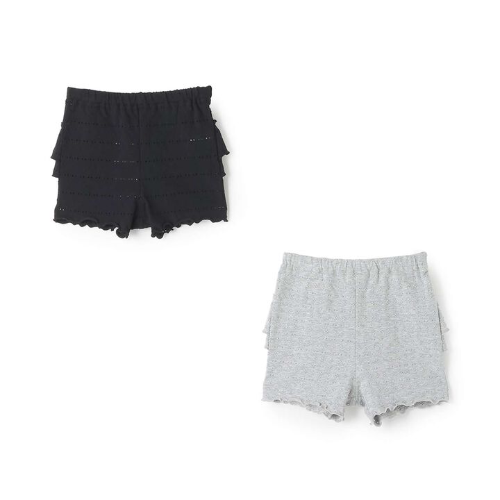 Eyelet Half-Length Leggings,Gray, medium image number 6