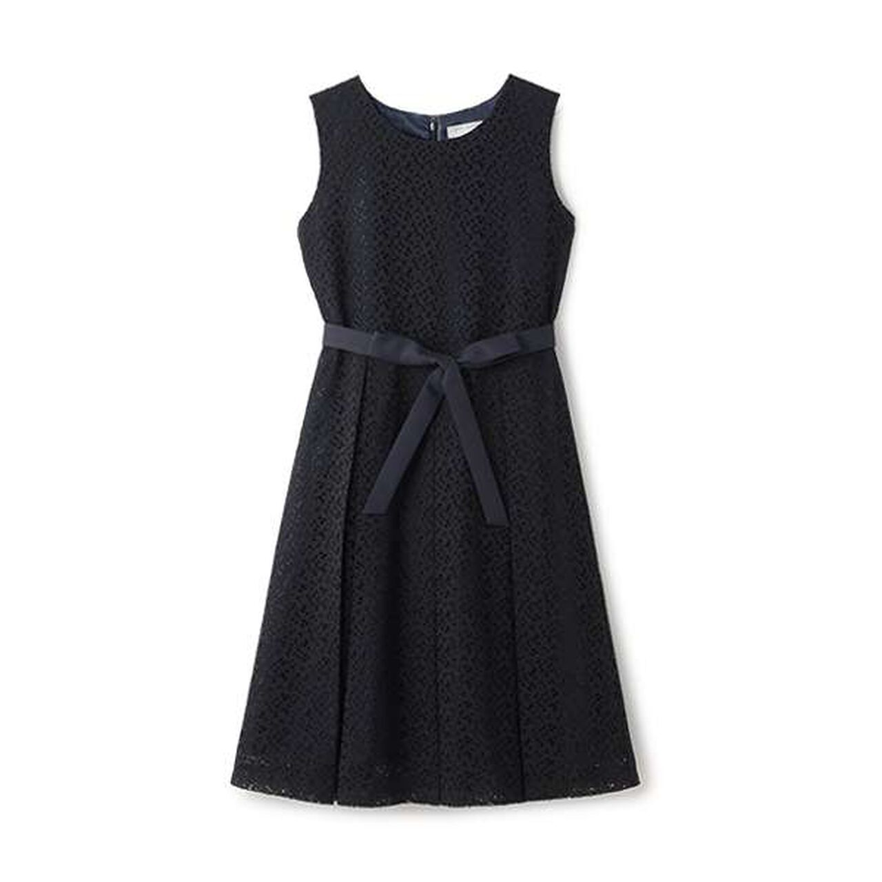 Sleeveless Dress with Pannier,Navy, large image number 0