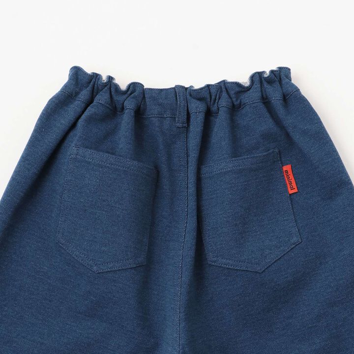 Cut Denim Culottes,Navy, medium image number 6