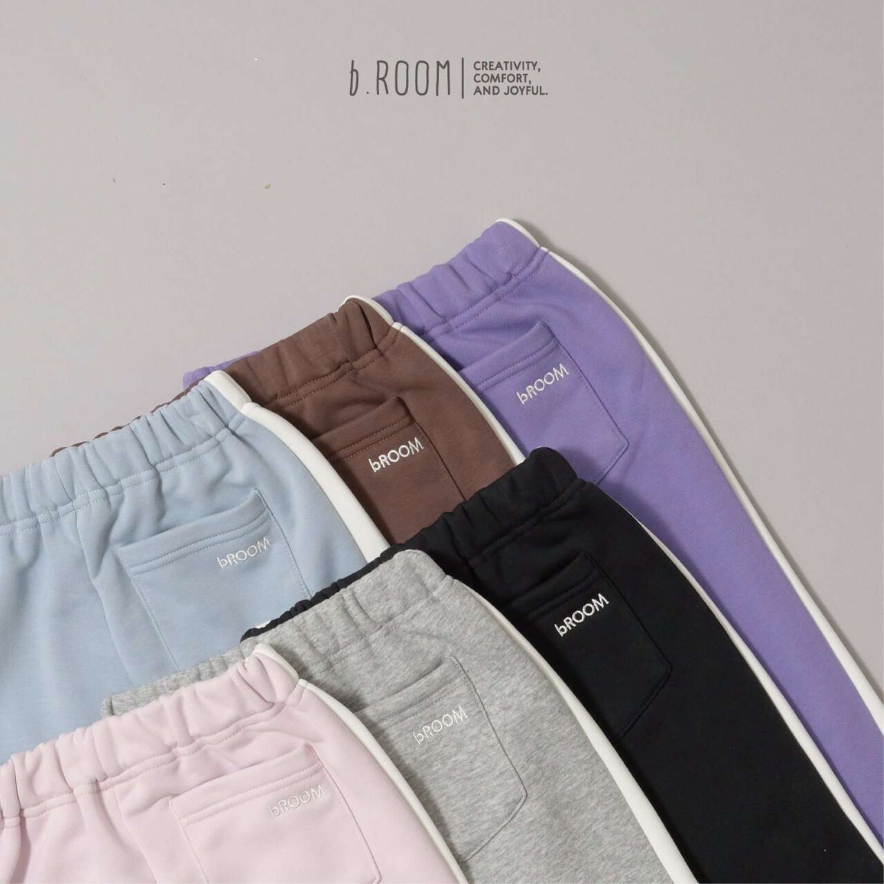 [Daily Standard Wear] [Quick-Dry Absorbent] Loose Fit Side Line Sweatpants,Blue gray, large image number 16
