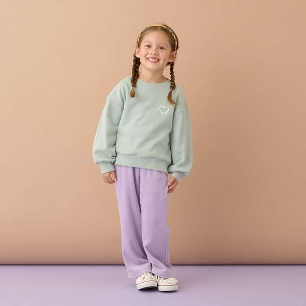 Versatile Short Sweatshirt with Accent,Lavender, large image number 6