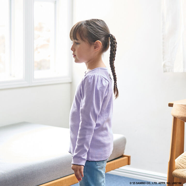 Sanrio Characters One-Point Embroidery Top,Black, medium image number 23