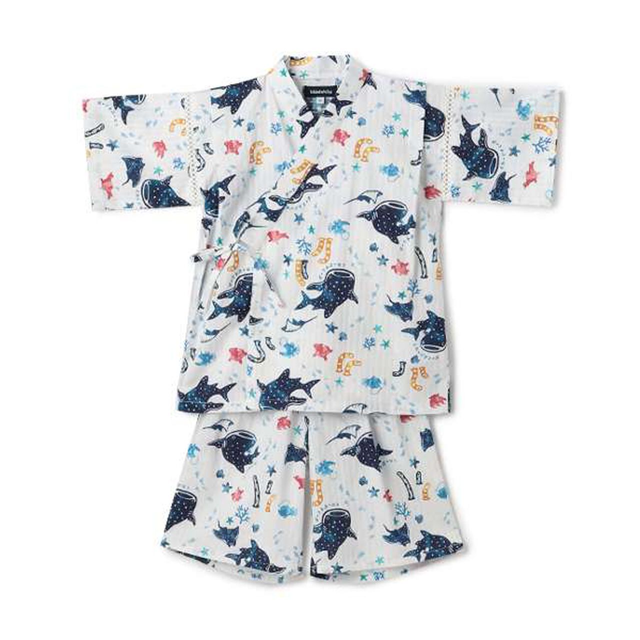 Ocean Pattern Jinbei,Sax blue, large image number 14
