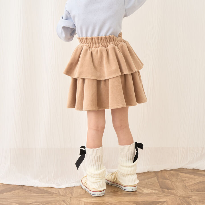 Plush Velour Coordinatable Tiered Skirt,Black, medium image number 23