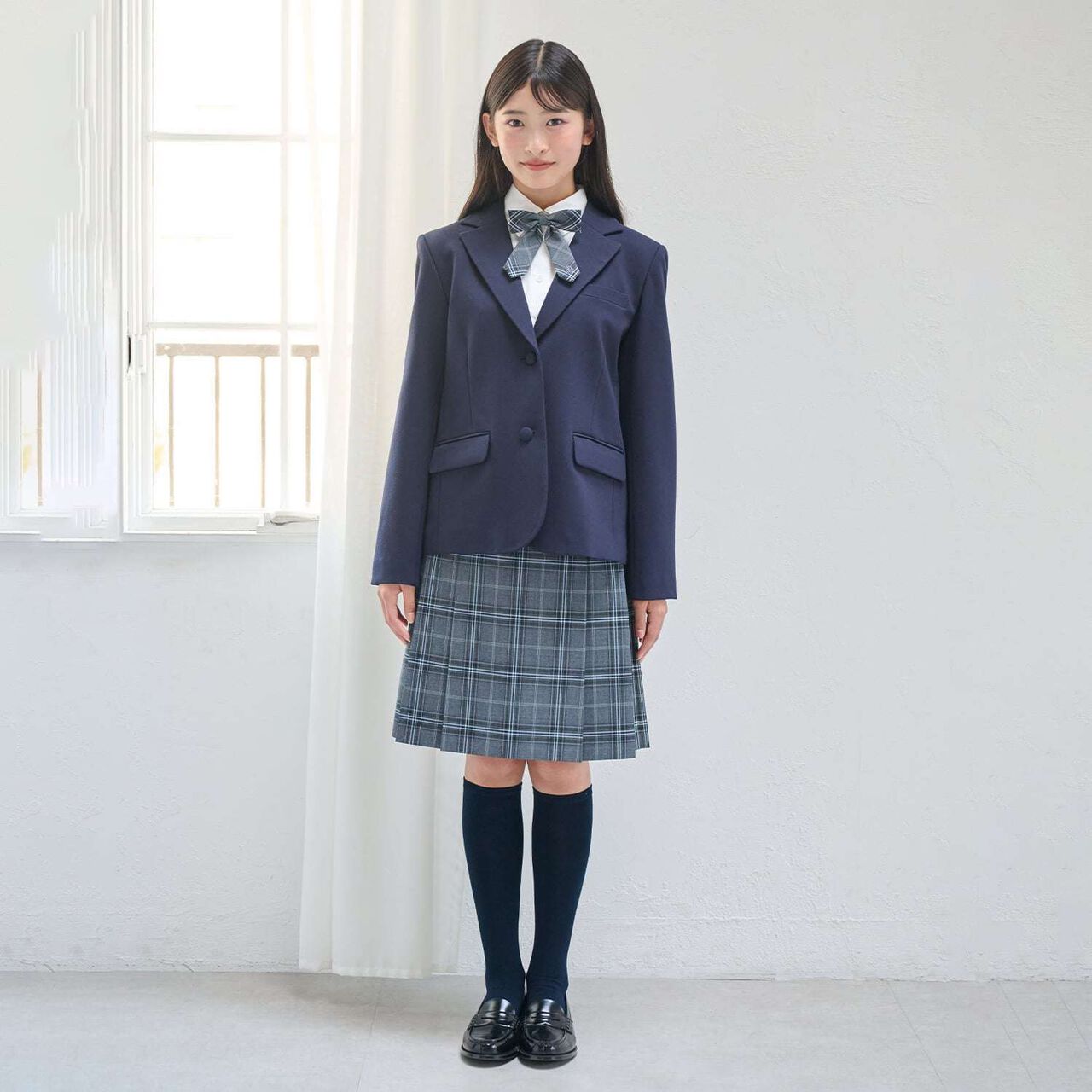 [Graduation Attire] Embroidered Logo Knee-High Socks,Deep red, large image number 9