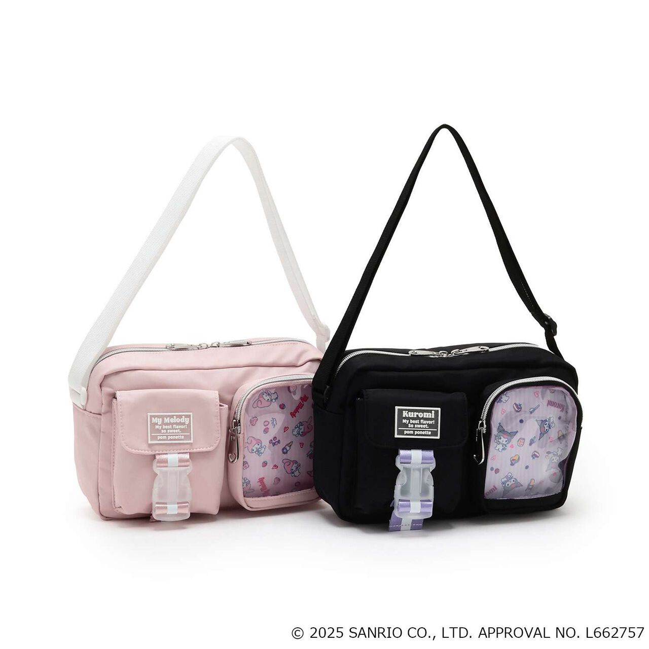 My Melody / Kuromi Casual Shoulder Bag,Light pink, large image number 9