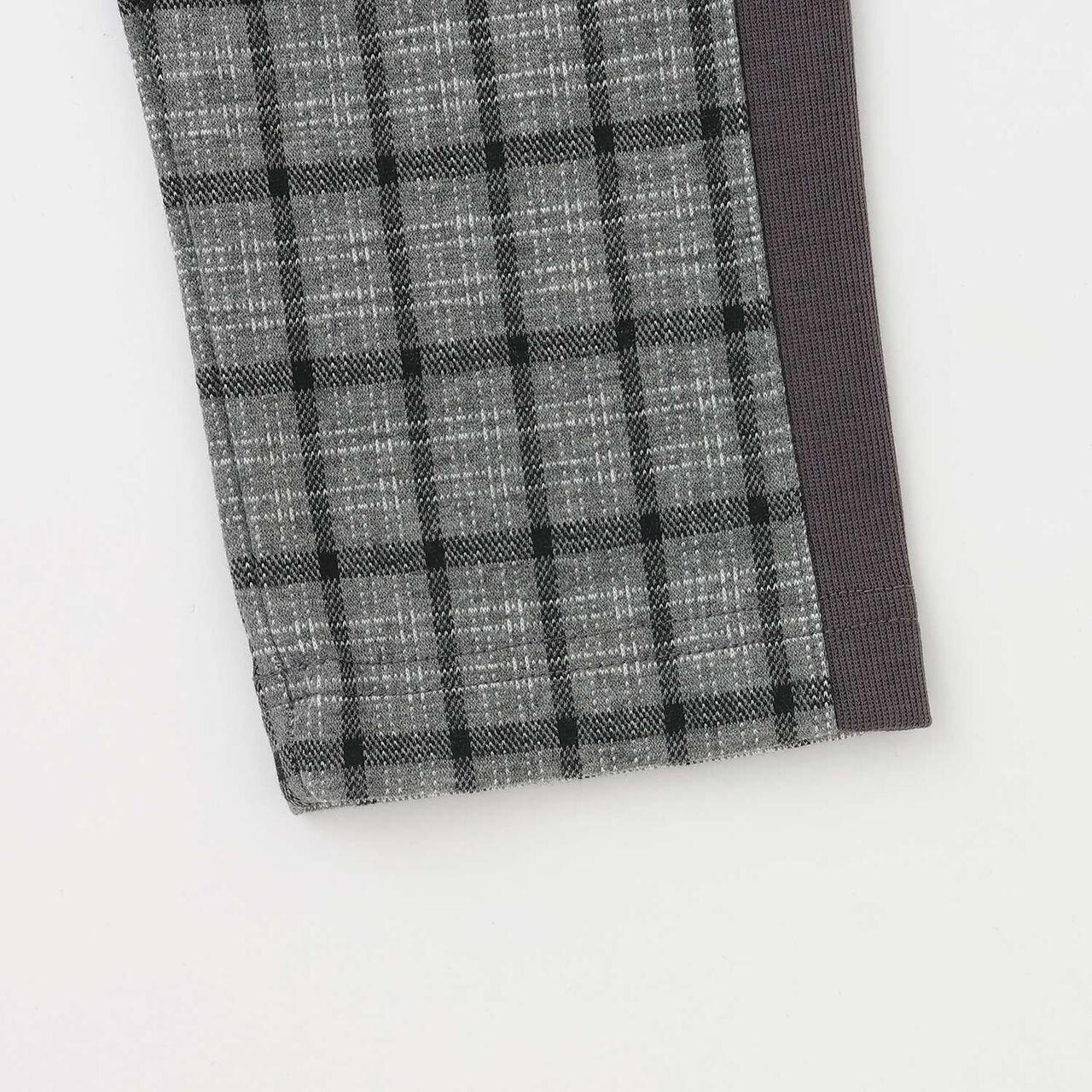 Jacquard Checkered Tapered Pants,Black, large image number 11
