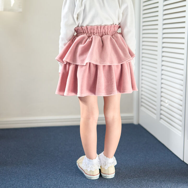 Plush Velour Coordinatable Tiered Skirt,Black, medium image number 19