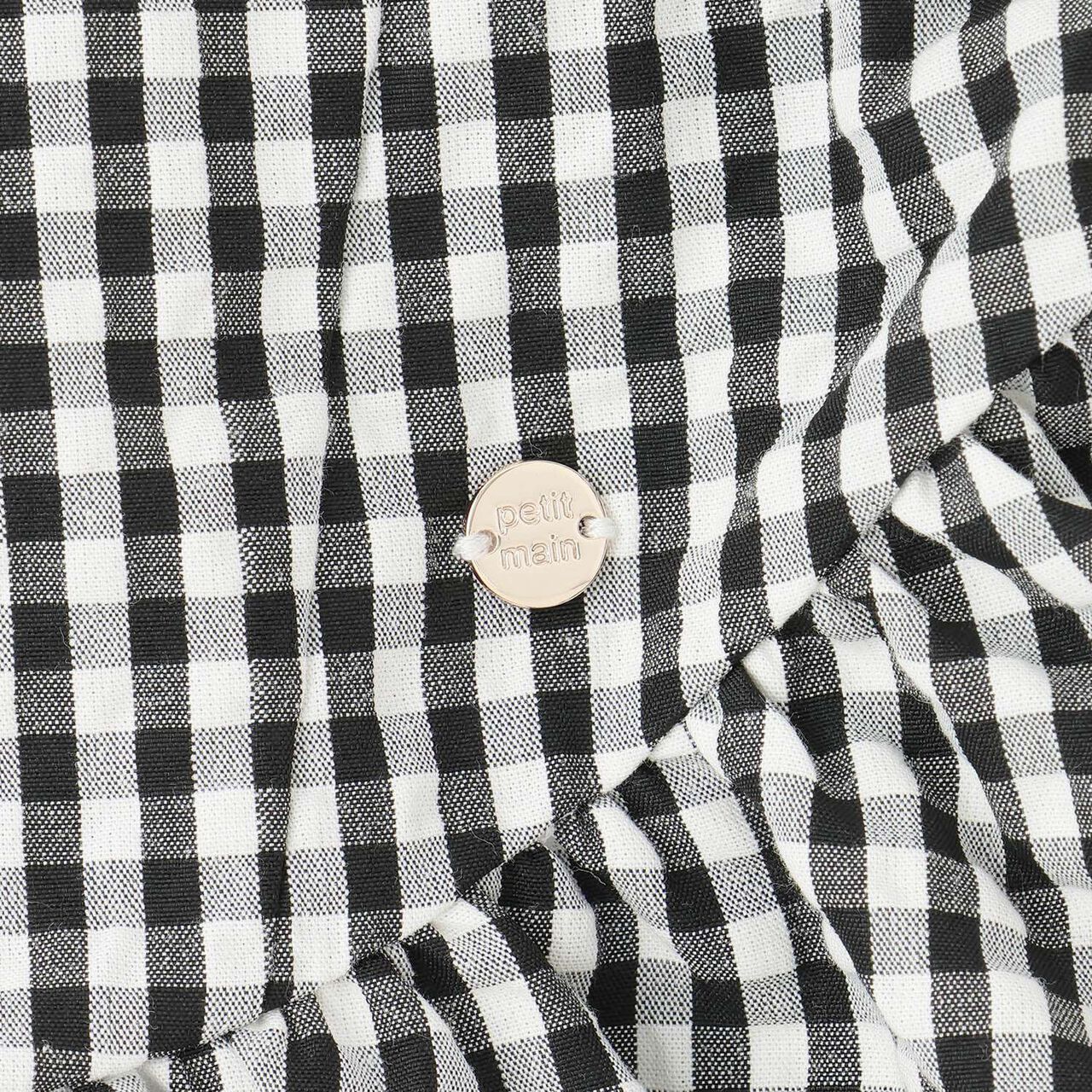 Link Puff Sleeve Peplum One-Piece Dress,Blue, large image number 9