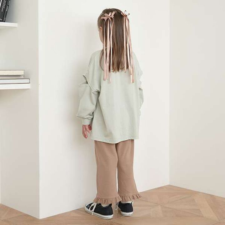 Tomo Frilly Flare Pants,Blue gray, medium image number 6