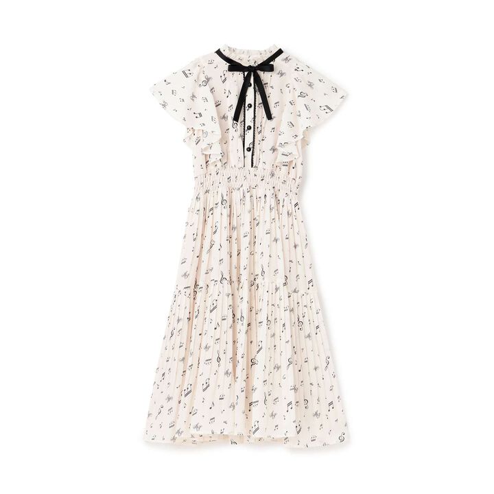 Assorted Fabric Pleated One-Piece Dress♪,Light blue, medium image number 10