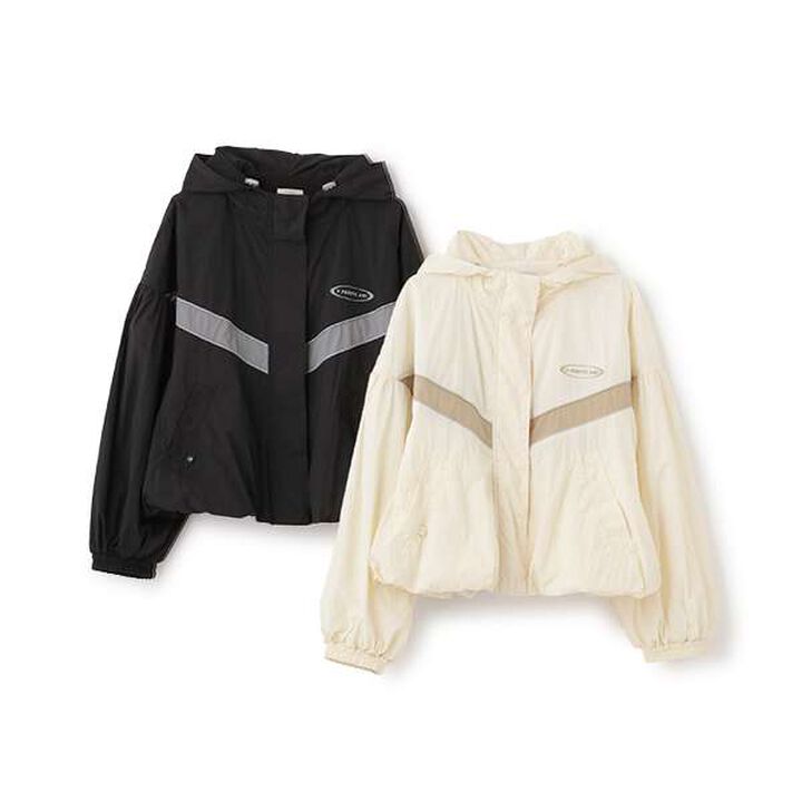 [AMI] Water-Repellent Hooded Balloon Light Bomber Jacket,Ivory, medium image number 2