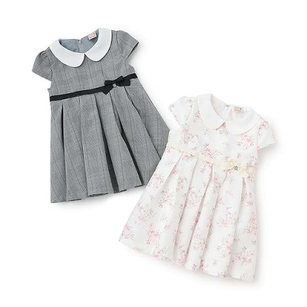 Occasion Collar Pleated One-Piece Dress,Light gray, large image number 6