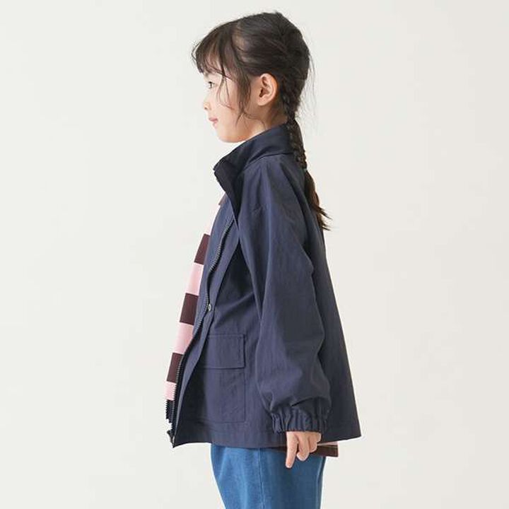 Stand Collar Windbreaker,Red, medium image number 5