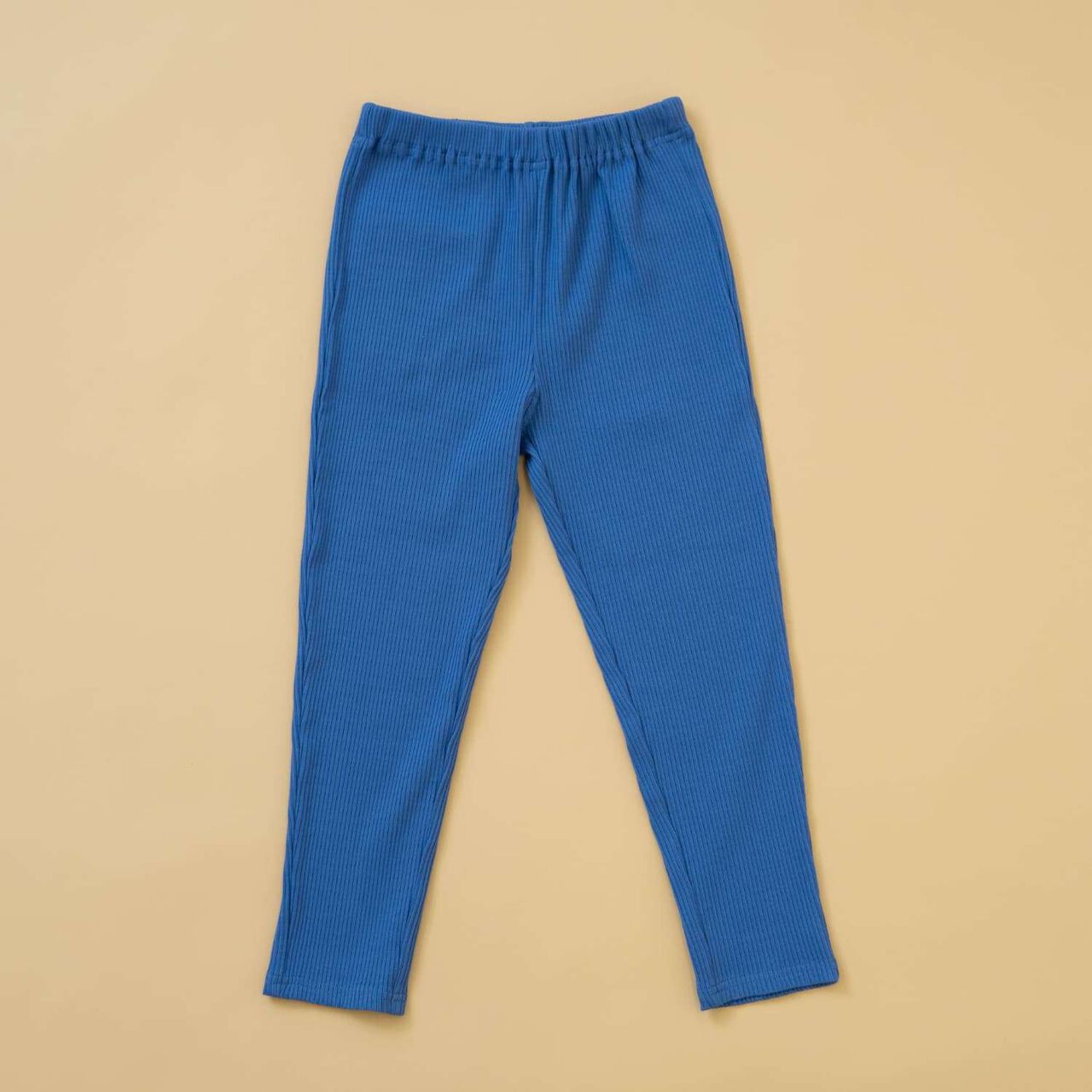 [365D] Anti-Stain Ribbed Leggings,Blue, large image number 0