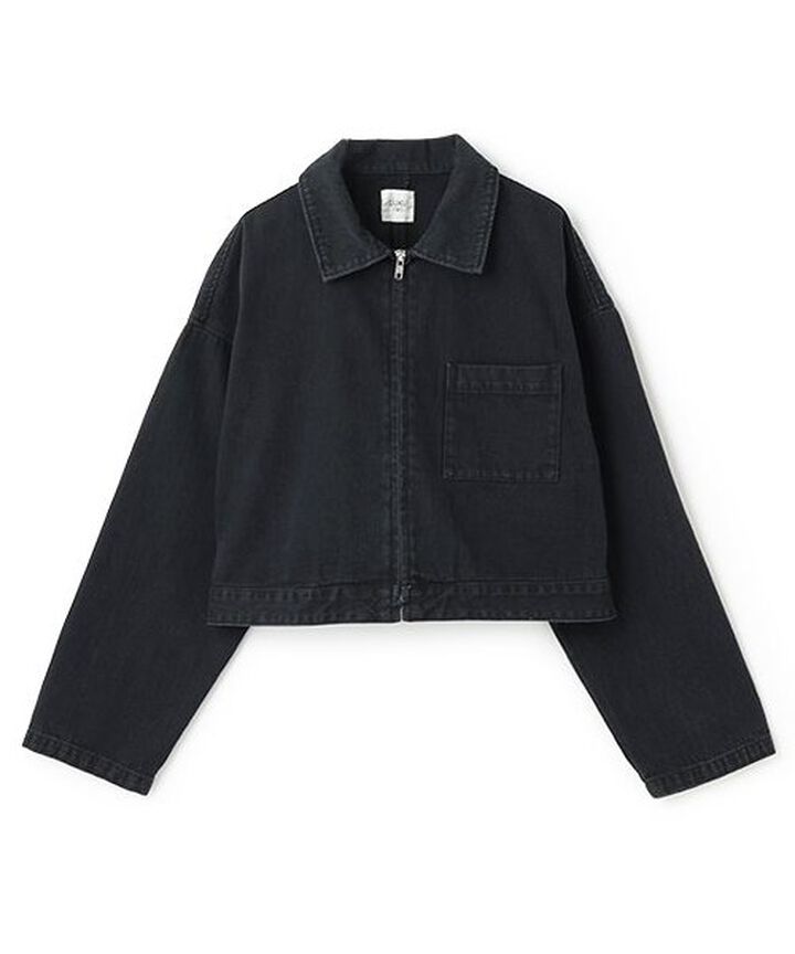 Denim ZIP Jacket,Off white, medium image number 7