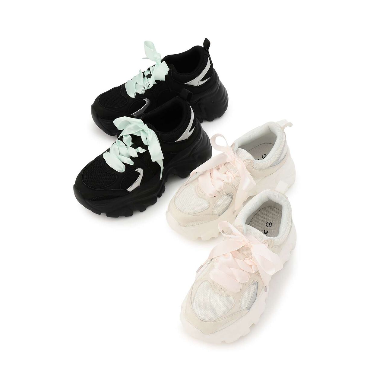 [LTXC] Waterproof Platform Dad Sneakers,Off white, large image number 1