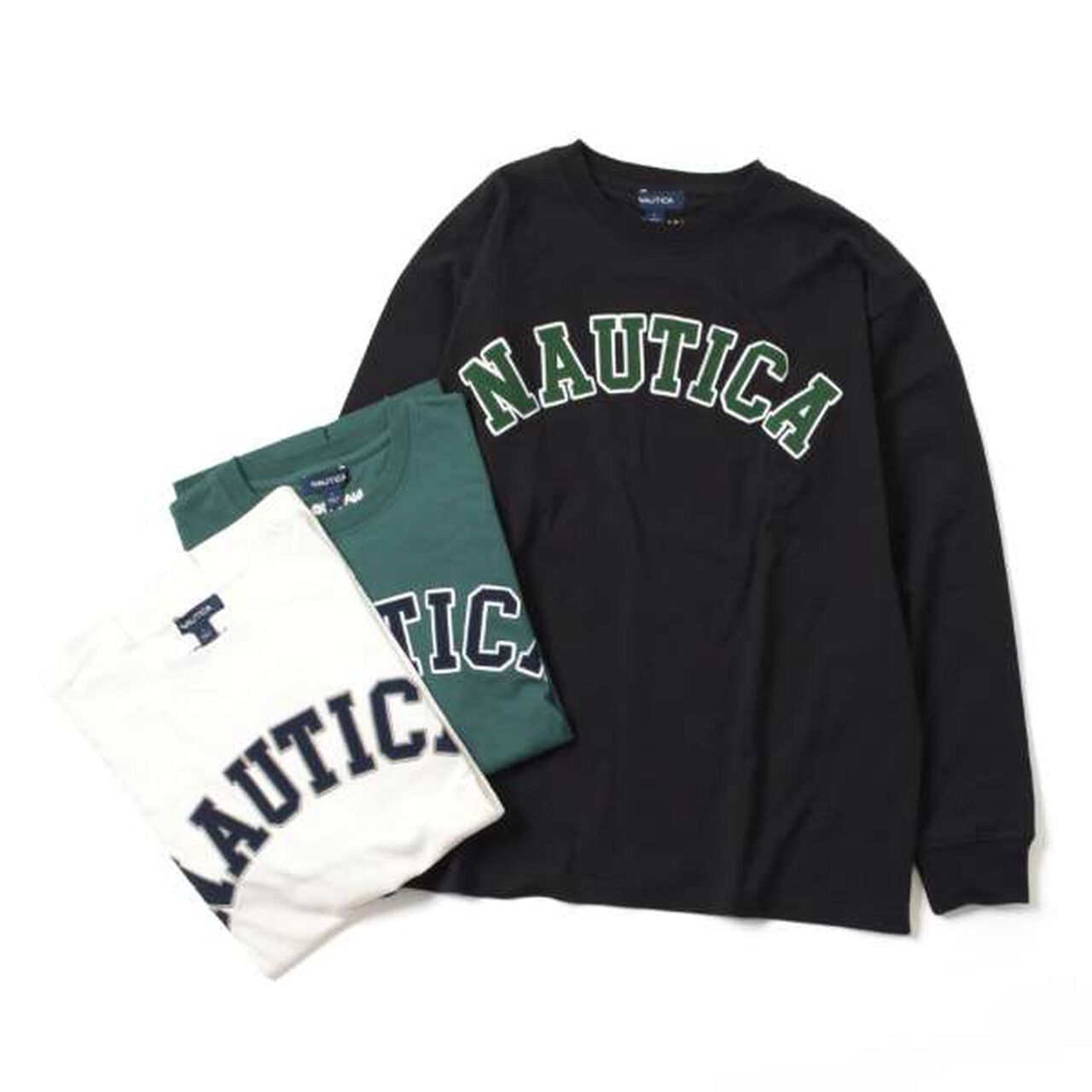 Nautica Appliqué Long Sleeve T-Shirt,Green, large image number 7