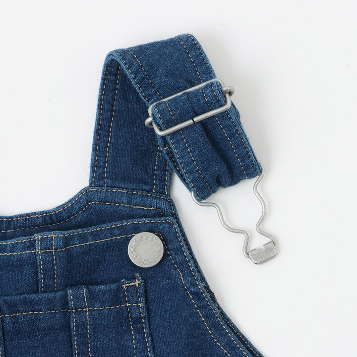 Knit Denim Jumper Skirt,Navy, medium image number 3