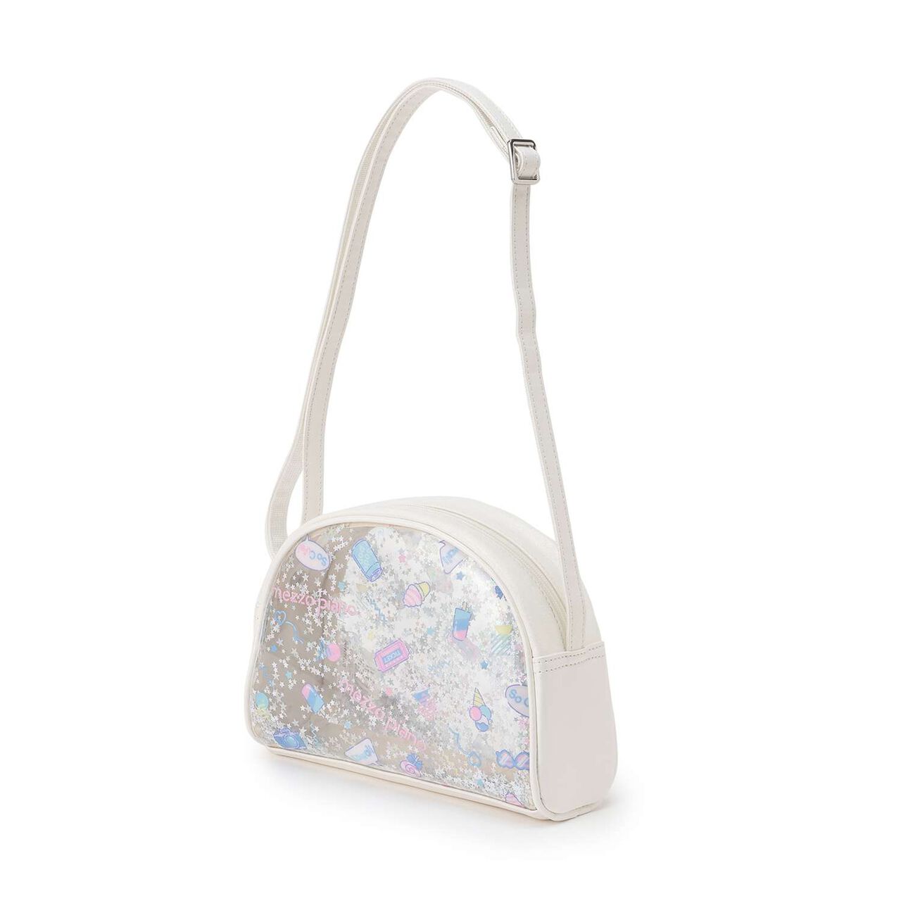 Sparkling Small Shoulder Bag,Off white, large image number 1
