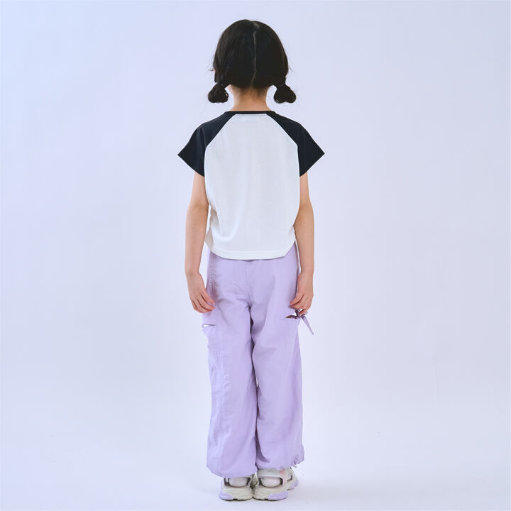 [Cool Touch] Cropped Raglan Short Sleeve T-Shirt,Black, medium image number 4