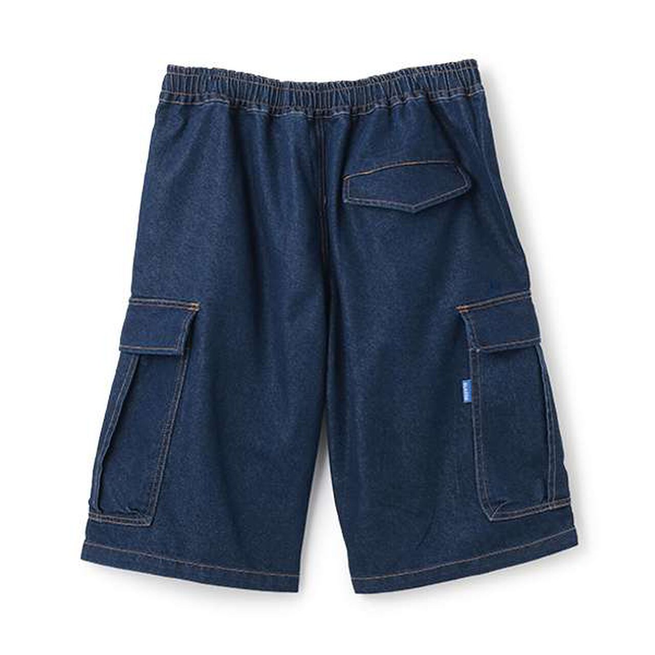 Cool Sensation Denim Half Cargo Pants,Deep blue, large image number 1