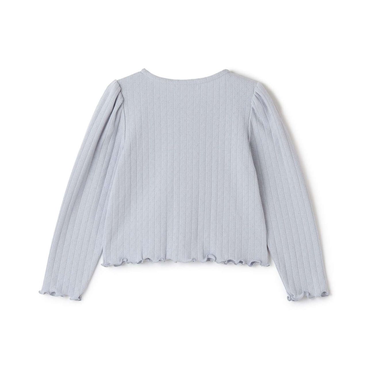 [UV Processing] Patterned Mesh Cardigan,Blue gray, large image number 8