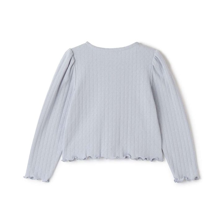 [UV Processing] Patterned Mesh Cardigan,Blue gray, medium image number 8