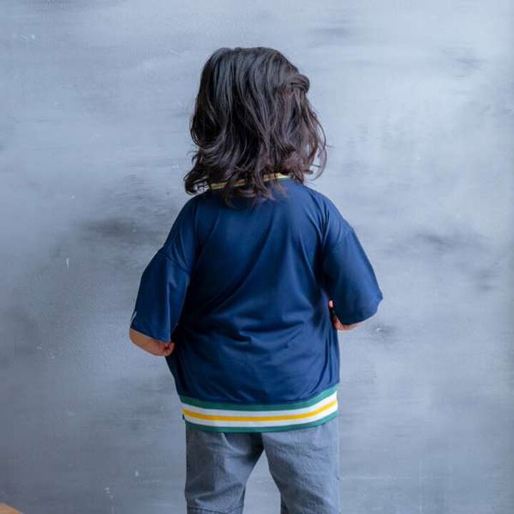 Uniform-Style Short-Sleeve Pullover,Beige, medium image number 7