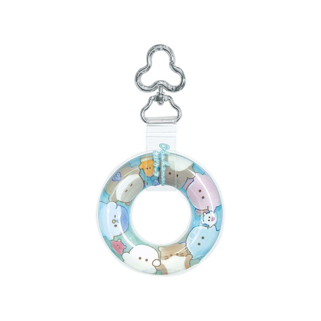 Obakeenu Swim Ring Keychain,White, large image number 2