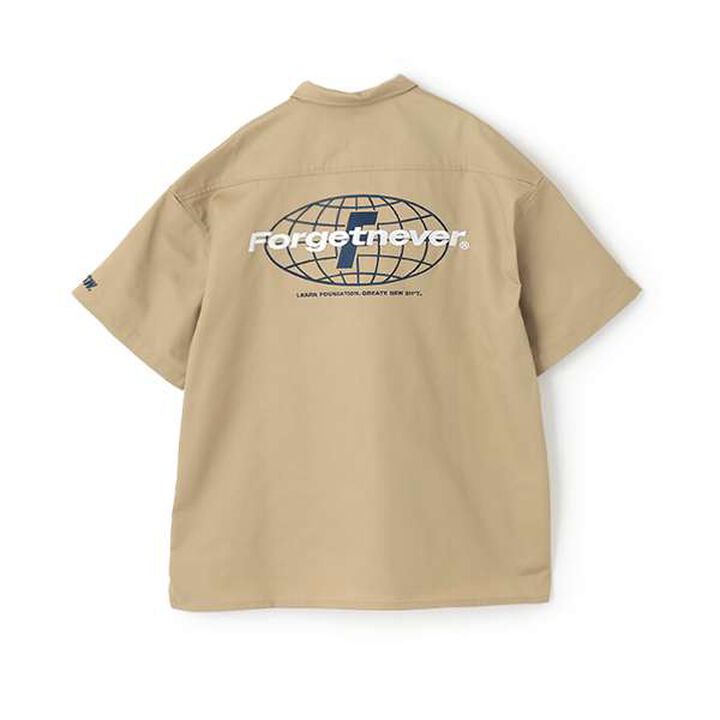 [FORGETNEVER] [Set Up Compatible] T/C Twill Work Short-Sleeve Shirt_GLSW,Navy, medium image number 1