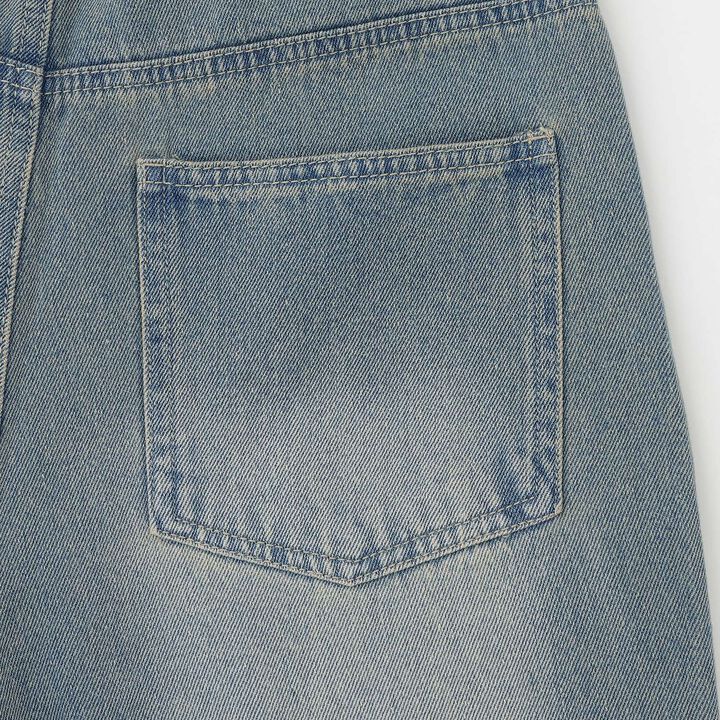 [LTXC] Distressed Denim Wide Pants,Sax blue, medium image number 20