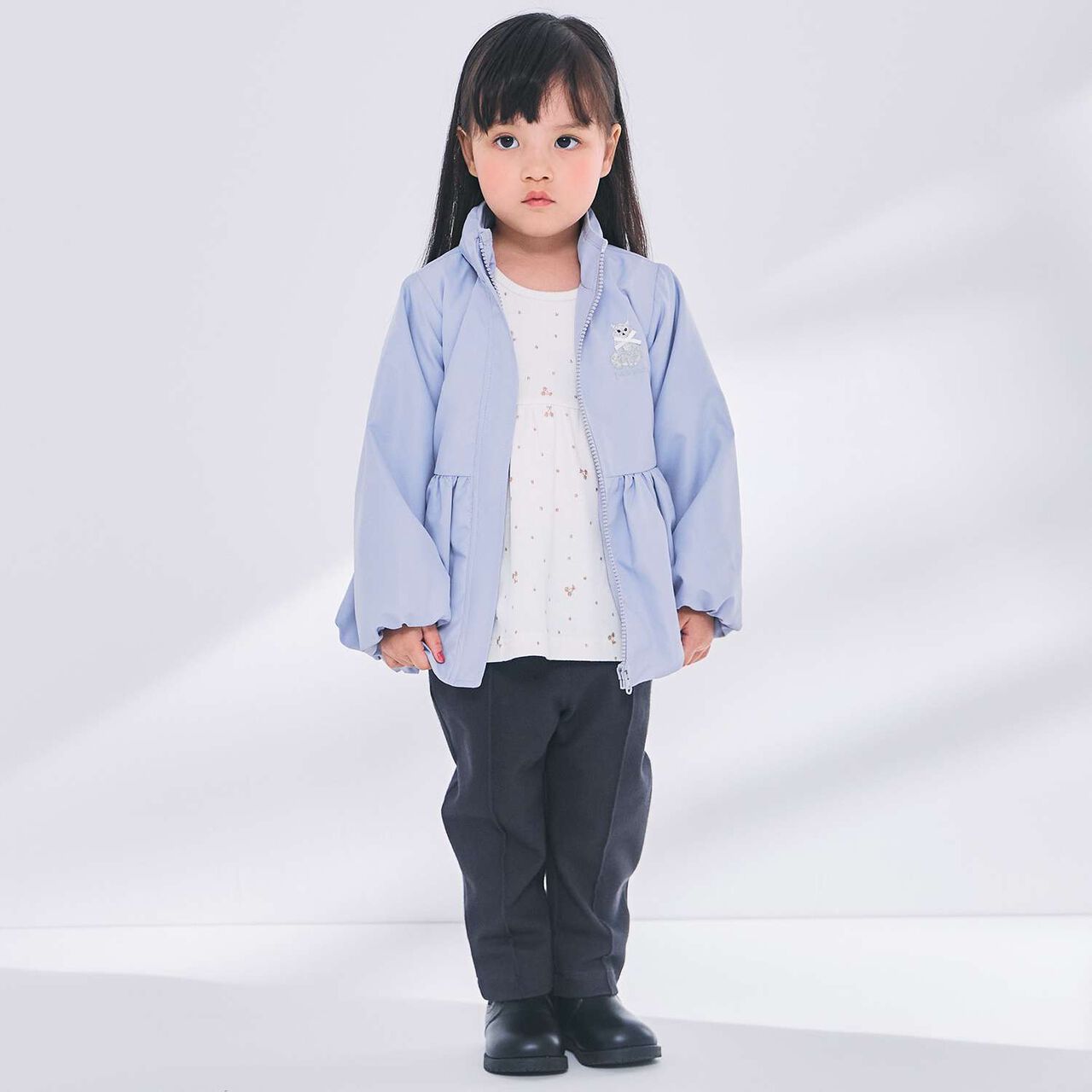 [Light & Fluffy/Water-Repellent] Peplum Windbreaker,Mocha tea, large image number 2