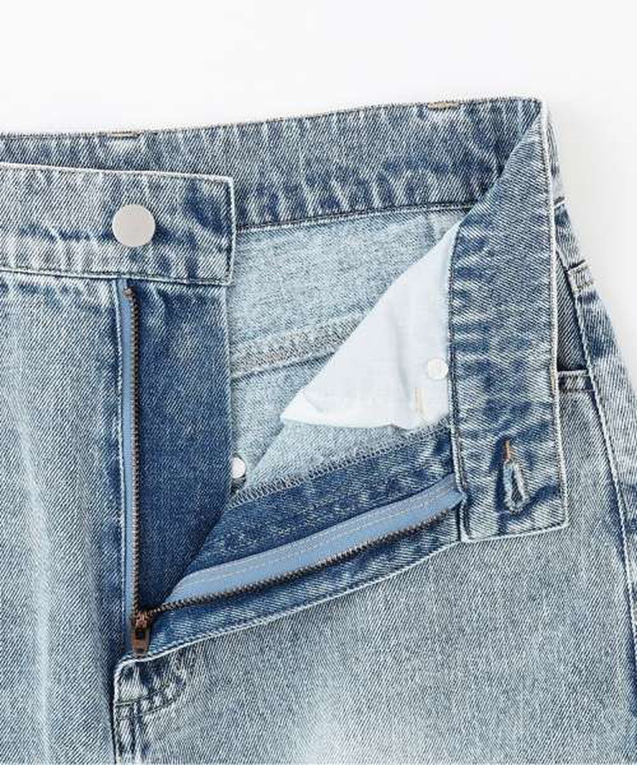 Heart Logo Straight Denim Pants,Blue, large image number 12