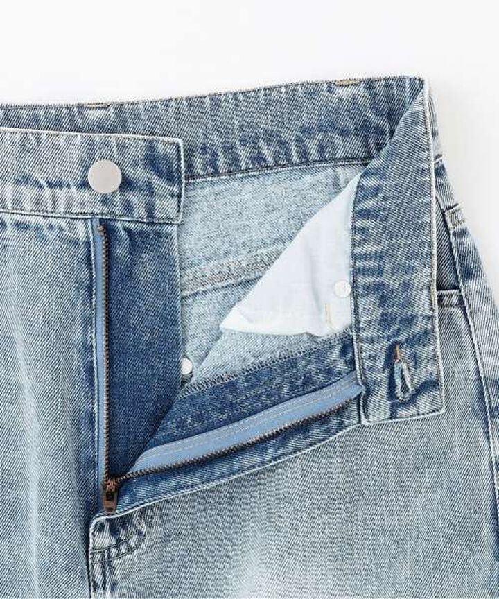 Heart Logo Straight Denim Pants,Blue, medium image number 12