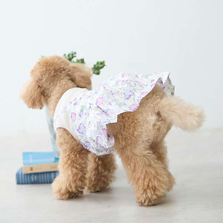 [DOG] Floral Pattern Docking Dress,Blue, medium image number 6