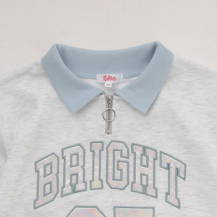 Numbered Half-Zip Ponte One-Piece Dress,Black, medium image number 2