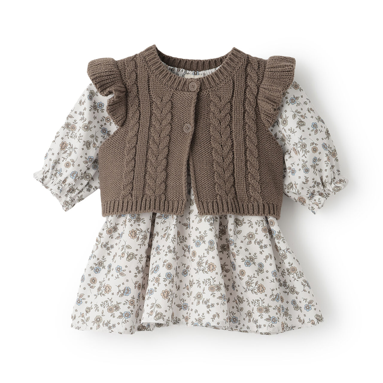 Link - Vest-Style Dress Outfit Set,Ivory, large image number 5