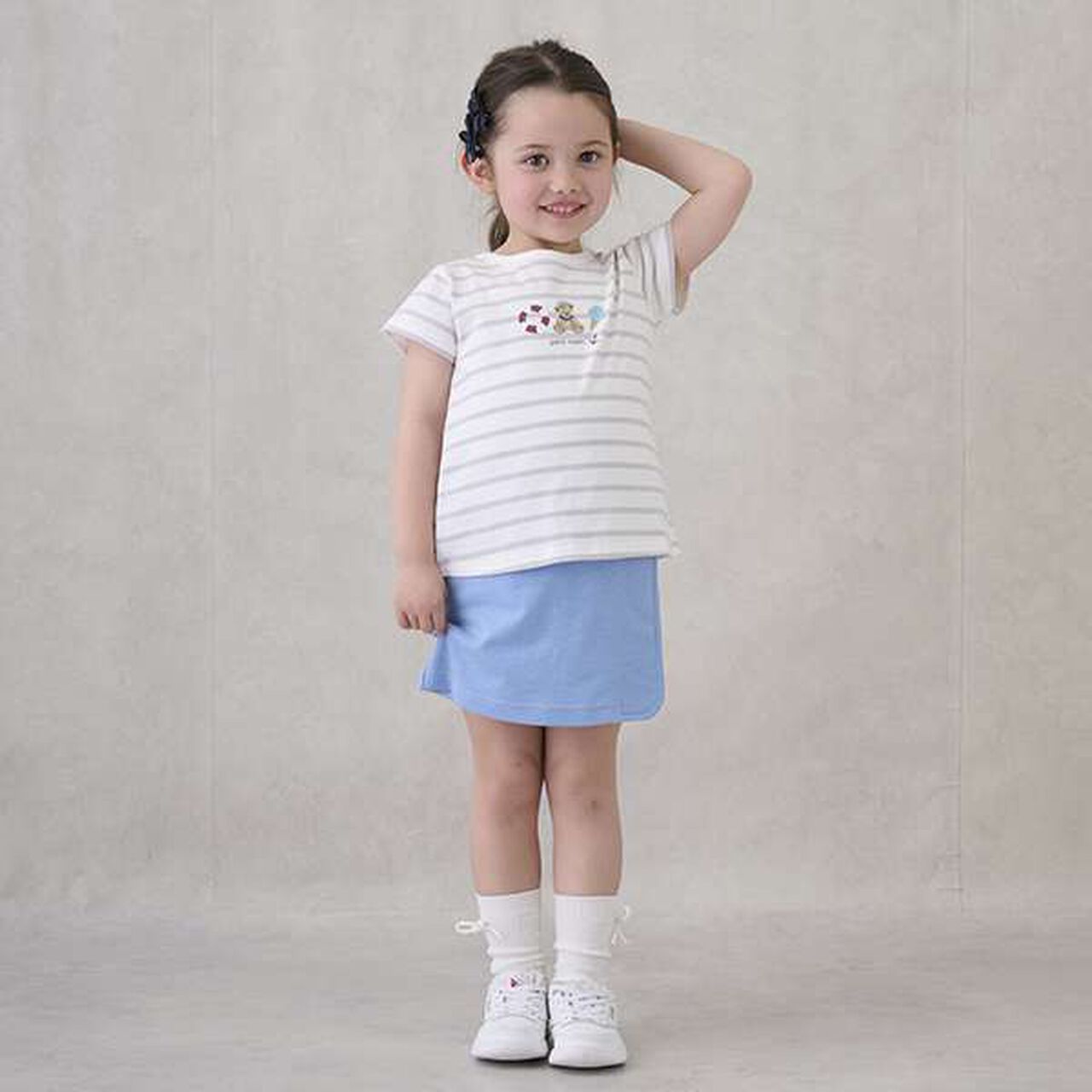 Ribbon Hair Clips 2P,Sax blue, large image number 9