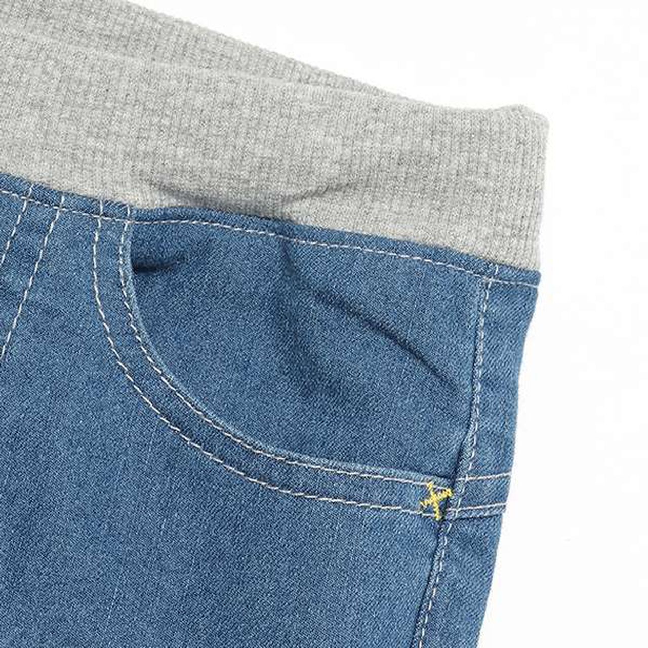 Dinosaur Embroidery Long Tapered Pants,Navy, large image number 7