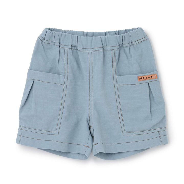 Cotton Rayon Woven Shorts,Sax blue, medium image number 9