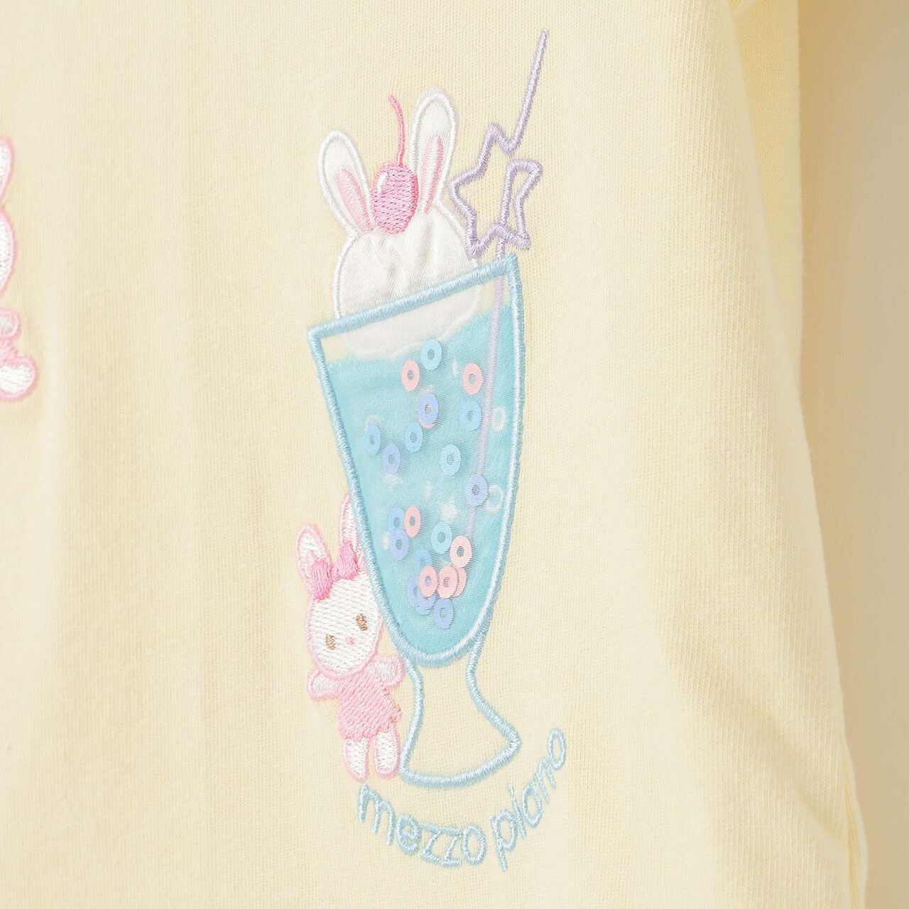 Rabbit Soda Short-Sleeve Cut and Sew One-Piece Dress,Light pink, large image number 7